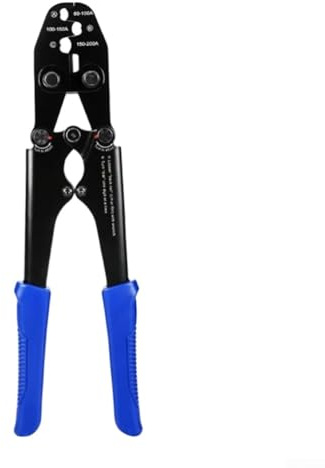 YobiLife Pinza crimpatrice a becco aperto, 5-200 A, resistente, per terminali di cavi da 4-30 mm², impugnatura dritta ergonomica, in acciaio al carbonio