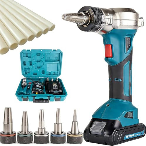 Kit di strumenti di espansione del tubo ricaricabile con teste multiple per impianti idraulici e riscaldamento a pavimento