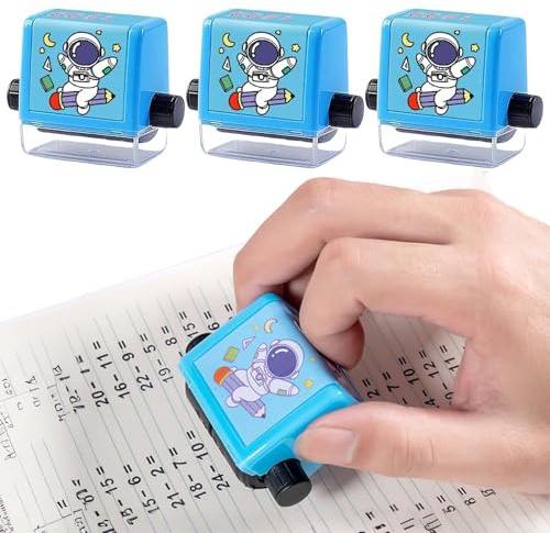 Generisch Sello de rollo de matemáticas, 4 en 1, números aleatorios, juguete educativo, sello de ecuación computacional, para escuela, hogar, guardería y