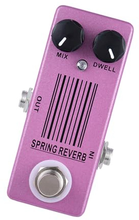 Professionelles Reverbs Effektgerät, Gitarreneffektprozessor für E Gitarre mit warmem Retro Klang und einfacher Bedienung Nachhall Sound