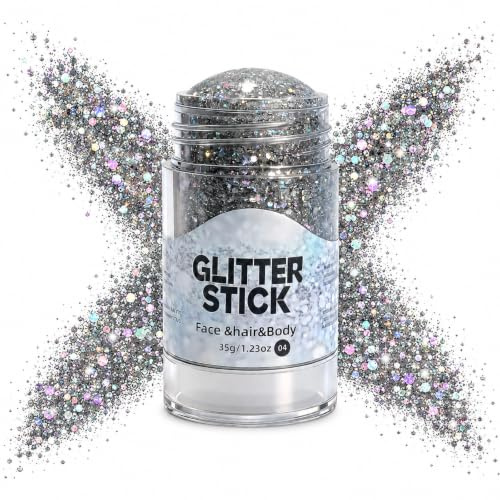 Paillettes Visage Corps Festif, Flash Stick Rotatif pour Fêtes Musicales & Soirées, Bâton de paillettes pour le corps, paillettes pour le corps