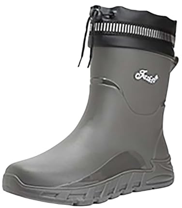 1969 Chaussures de pluie décontractées pour homme Chaussures courtes sur l'eau cheville Chaussures d'extérieur Chaussures décontractées pour homme Chaussures de ski pour homme 49, gris, 44 EU