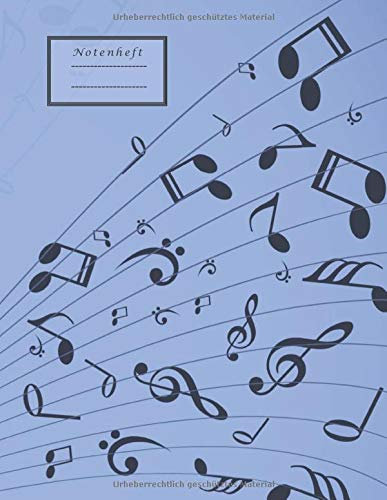 Notenheft: Notenheft zum Selberschreiben/Notenheft blanko/ Notizbuch für Lehrer Musiker und Komponisten/ 80 Seiten /Blanko Notenpapier Manuskript /Piano /Gitarre/ Violine/ Keyboard / DIN A4/Soft Cover