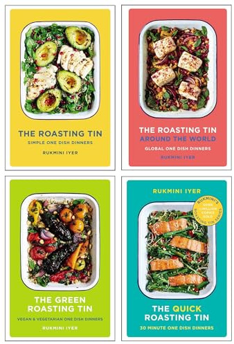 Rukmini Iyer Roasting Tin Collection 4 Books Set (The Green Roasting Tin, The Roasting Tin Around the World, The Roasting Tin: Simple One Dish Dinners & Quick Roasting Tin: 30 Minute One Dish Dinners)