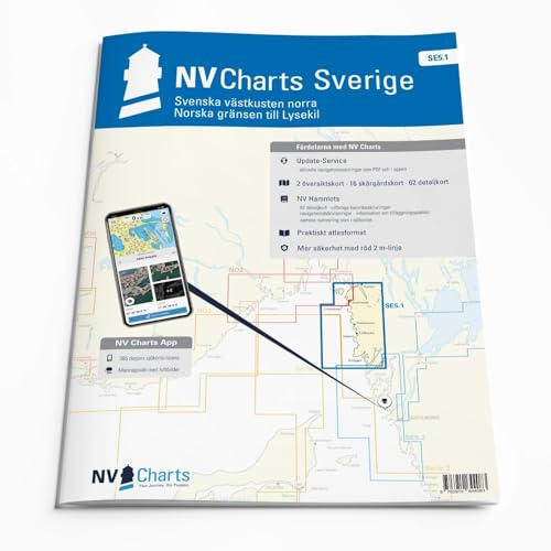 NV Charts Seekarte Ostsee Serie 5.1 - Westküste Schweden - Kungshamn bis Strömstad - Seekarte im Atlas Format