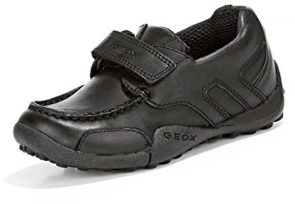 Geox Boy J W.Snake Moc B Moccasins, Black, 6 UK
