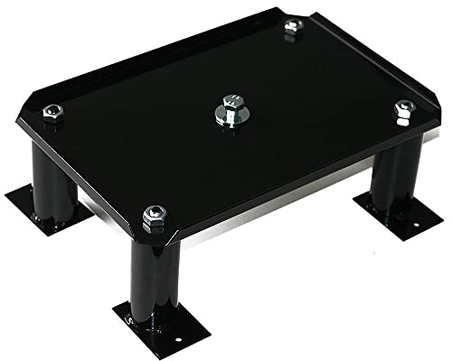 Paketbriefkasten-Ständer Safepost Stativ 300 A zum Aufschrauben schwarz Standfuß Briefkasten (RAL 9005)