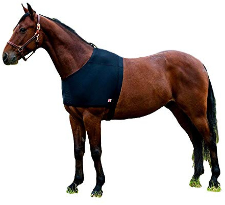 Horze ComForce Schulterschutz zur Vermeidung von Scheuerstellen, aus leichtem, geschmeidigem Lycra, Schwarz, M