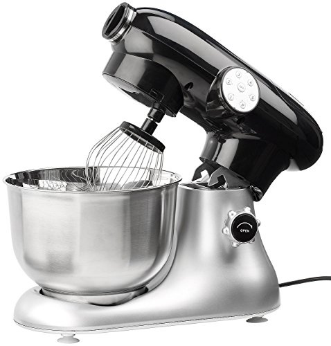 Rosenstein & Söhne Knetmaschine: Küchenmaschine KM-6618 im Retro-Design, 1.200 Watt (Küchen Knetmaschine, Rührmaschine, Knete)