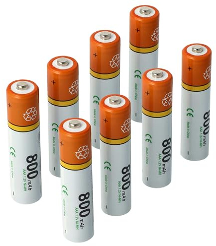 vhbw 8 x AAA, Micro, R3, HR03 Akku 800mAh kompatibel mit Siemens Gigaset CX610A ISDN, E300, E300A, E310, E310A, E310H