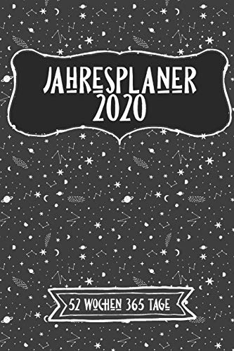 Jahreskalender 2020 52 Wochen 365 Tage: -53 Wochen undatiert A5 Notizbuch für Notizen & Termine Wochenplaner 200 Seiten
