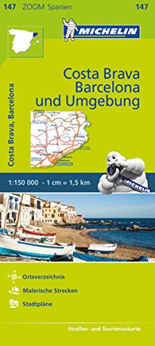 Michelin Costa Brava, Barcelona und Umgebung: Straßen- und Tourismuskarte 1:150.000 (MICHELIN Zoomkarten, Band 147)