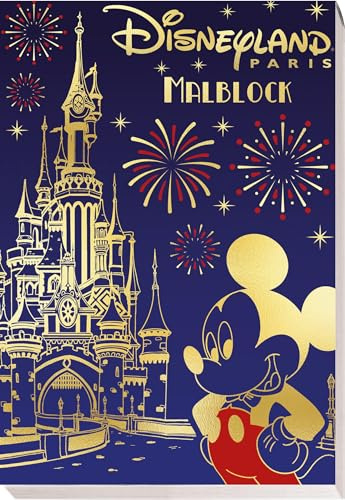 Disney: Disneyland Paris Malblock: Malblock mit Goldfolienprägung und Perforation