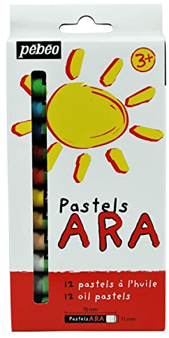 Pebeo 41781 Pastell Ölstift, Länge 67 mm, Mine Durchmesser 10 mm, Kartonetui mit 12 verschiedenen Farben