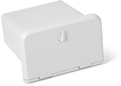 wellenshop Ablagefach mit Luke 165 x 285 mm Kunststoff Weiß Staufach Handschuhfach Seitenfach Stauraum Konsole Aufbewahrungsbox Seitenablage Mittelkonsole Ablage Boot