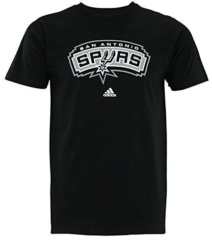 adidas San Antonio Spurs NBA Primär Logo T-Shirt, Herren, Schwarz, S