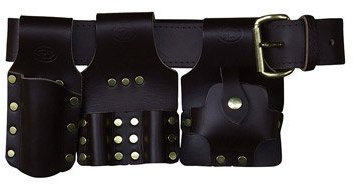 Deluxe Scaffold Tool Belt Set - Brown Leather - Connell of Sheffield