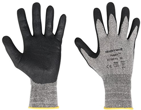 Honeywell 2232273-06 Polytril Air Comfort Guantes de uso general para manejo ligero y mediano, espalda abierta, muñeca de punto elástico, revestimiento de nitrilo, talla 06 (paquete de 10 pares)