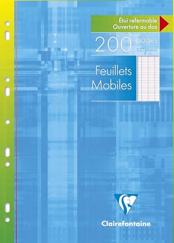 Clairefontaine 175511AMZC – set med 3 ringpärminlägg, 150 ark, fransk linjatur, DIN A4, 21 x 29,7 cm, 90 g, 1 set, vit