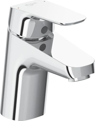 Ideal Standard B1838AA Ceraflex - Rubinetto per lavabo, a bassa pressione, con beccuccio, per lavabo, a risparmio d'acqua, cromato