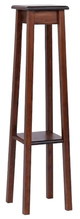 Liberoshopping Säule aus Holz, Walnussholz, Hauseingang