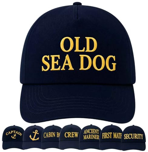 4sold Herren Kinder Kapitänsmütze Marine Army Military Baseballmütze Security Cap Captain Captain Cabin Boy Crew Yachting Inschrift Schriftzug Gold
