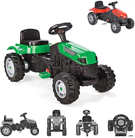 Cangaroo Pilsan Traktor zum Treten für Kinder, grün 07314