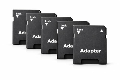 Harrista 5X Micro SD to SD Card Adapter – MicroSD TF Memory Card Converter for Camera, Laptop & PC Card Slot – Universal Plug & Play – Black