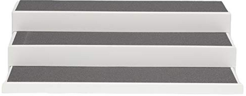 Gewürzregal Ausziehbar, Gewürztreppe mit 3 Etagen, Gewürz Organizer Gewürzständer aus Kunststoff, Spice Rack Gewurzregalsystem für Speisekammer, Arbeitsplatte, Küchenschrank, 37 x 23 x 9 cm