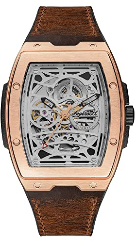 Ingersoll The Challenger 42 mm Automatic Herrenuhr mit blauem Ziffernblatt und blauem PU Armband