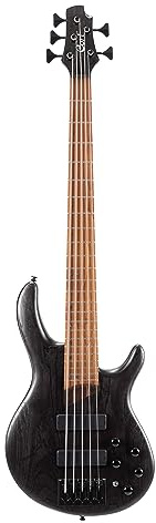 Cort Artisan Series B5 Element 5-String Bass Guitar, Open Pore Transparent Black