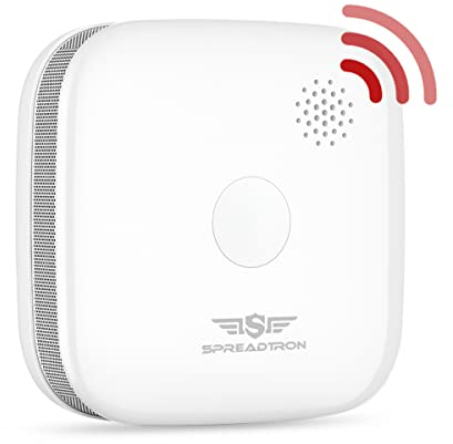 SPREADTRON Wireless Interlinked Smoke Alarm, Interconnected Fire Alarm, Smoke Alarms for Home, with EN14604, CE Certified, Replaceable Battery-Operated