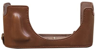 Halbe Kameratasche für Leica M11 Kamera mit Stativ-Design, dunkelbraun, Kuriertasche