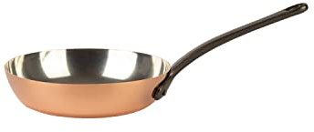Cuisine Romefort | tinned copper pan with cast iron handle | traditional frying pan made of solid copper with tin coating | skillet made in France 7.87 in