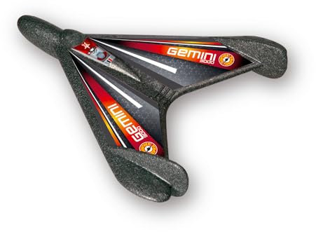 Günther Flugspiele 1450 - Schleudersegler Gemini 3000, ca. 30 x 32 cm, Katapultstarter aus robustem Schaumstoff, für Kinder ab 6 Jahren, inkl. Schleuder