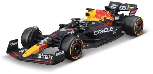 Bburago F1 Red Bull RB18 (2022): Modellauto im Maßstab 1:43, #11 Sergio Perez, mit Fahrer, Hardcase, blau (18-38062P)