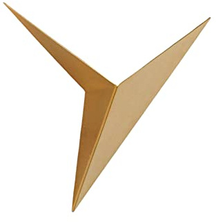 KRIPINC Applique LED da Parete Interno Triangolare in Ferro Oro Luce Calda | Lampada da Parete Industriale a Fascio Ascendente, Perfetta per Illuminare Piccole Aree - Soggiorno Camera da Letto Corridoio