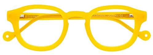 DIDINSKY Blaulichtfilter Brille für Damen und Herren. Blaufilter Brille mit stärke oder ohne sehstärke für Gaming oder Pc. Acetate Tempel und Blendschutzgläser. Honey +2.0 – DINATIONAL