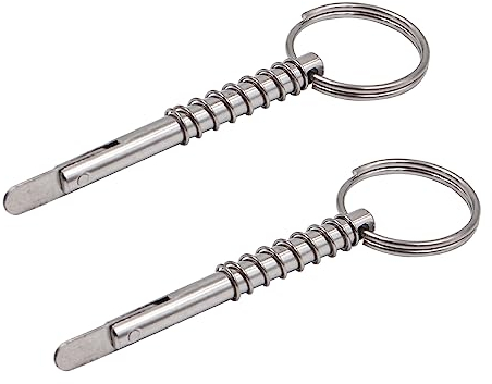 VOANZO 2PCS Stainless Steel Marine Spring Pins 5x5mm 316 Stainless Steel Quick Release Pins Boat Tongue Pins For Ship Top Deck Hinges