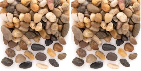 Baker Ross AX340 Natural Crafting Pebbles - Pack of 400, Stones to Paint, Embellish and Decorate for Kids Arts and Crafts Activities