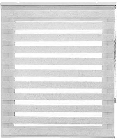 Lamellenvorhang Jalousie Jalousette 30 x 350 cm Sichtschutz,Einfache Montage Jalousien Rollo Plissee mit Verstellbarer Kette für Schlafzimmer, Hellgrau