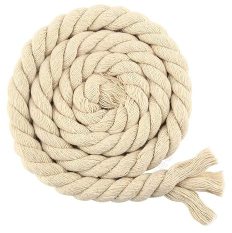 Garten Schnur 5 Meter 15 mm gedrehtes Baumwollseil, bunt, for Handtasche, Heimdekoration, DIY, Textilzubehör, Rot, Gelb, Khaki, Rosa, Grün (Color : 15mm Beige 5M)