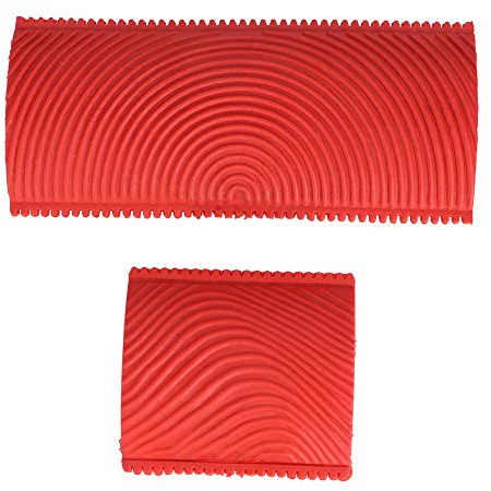 2 Stück Gummi Holzmaserung Werkzeug Wood Graining Rubber Gummi Malwerkzeug, Haushalt Tapetenroller Maler, Wand Textur Kunst Malwerkzeug Set für DIY Wand Raum Dekoration