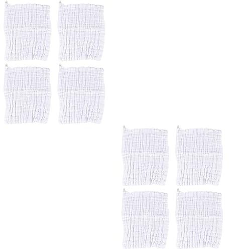 Toyvian 8stücke Teiliges Lagigen Baumwoll- -tüchern Multifunktionale Waschtücher Saugfähige Und Schnell Trocknende Mulltücher Für Babypflege Weiß