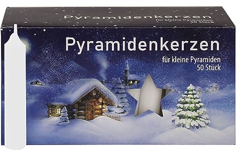 OLShop AG 3er Pack Ebersbacher Pyramidenkerzen klein, Weiß (Ø x H) 14 x 74 mm 150 Stück