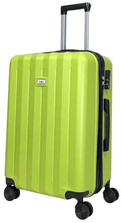 MY TRAVEL BAG ABS Hartschalen-Koffer Trolley Reisekoffer Tasche (Handgepäck-Mittel-Groß-Set) Zwillingsrollen (Grün, Mittlerer Koffer (65cm))