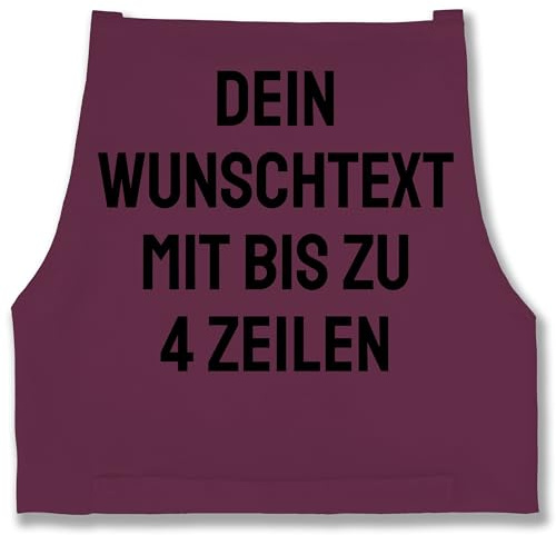 Geschenk mit Namen personalisiert by Shirtracer - Schürze - Aufdruck selbst gestalten - Wunschtext I Eigener Text I Personalisierter Text I Custom Text