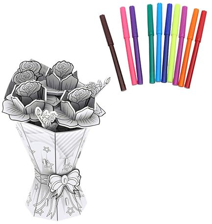 VICASKY 1 Satz Dreidimensionale des Graffiti 3D Puzzleteppich Puzzletisch Jigköpfe Puzzle Sortierschalen Puzzlematte Papier Handbuch Blumendekoration Kind