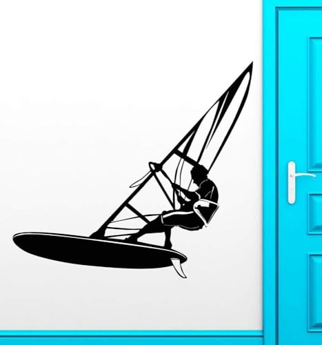 Rakelfix Wind Surfer 60 cm Aufkleber Sticker Autoaufkleber Wandtattoo Surf Kite Surfen Wassersport Fun Sea