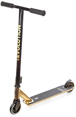 RAVEN Scooter Stunt Tricks Roller Kickscooter für Kinder Jugendliche |100mm PU Räder | ABEC-9 Kugellager (Rookie Gold, 100mm)